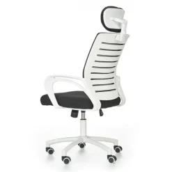 Sedia da ufficio in tessuto con ruote nero bianco Jumper