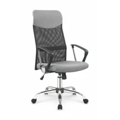 Sedia da ufficio regolabile in tessuto nero grigio Tweedy