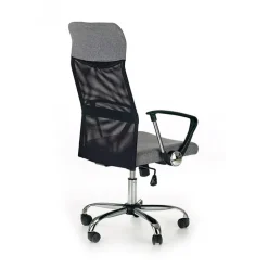 Sedia da ufficio regolabile in tessuto nero grigio Tweedy