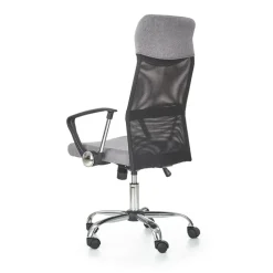 Sedia da ufficio regolabile in tessuto nero grigio Tweedy