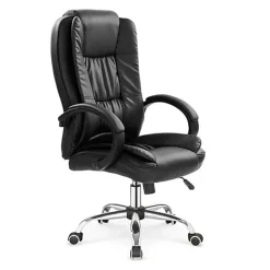 Sedia ergonomica imbottita con braccioli da ufficio presidenziale nera Class