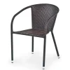 Sedia esterno giardino in rattan marrone acciaio cromato Cubby