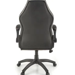 Sedia gaming con ruote e braccioli da ufficio in ecopelle e tessuto nero marrone Victor