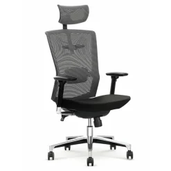 Sedia gaming con ruote regolabile in tessuto nero Torres