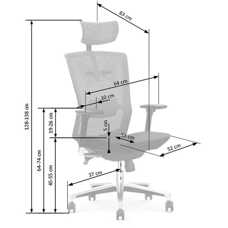 Sedia gaming con ruote regolabile in tessuto nero Torres