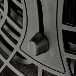 Sedia gaming con ruote regolabile in tessuto nero Riccardi