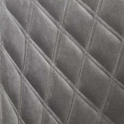 Sedia imbottita in velluto grigio rovere Britta