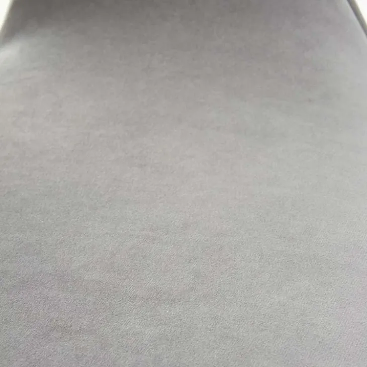 Sedia imbottita in velluto grigio rovere Britta