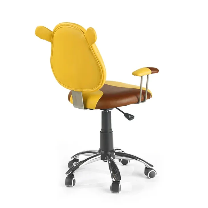 Sedia per scrivania ragazzi con ruote in ecopelle Winnie the Pooh