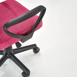 Sedia per scrivania ragazzi con ruote in tessuto grigio rosa Rodry