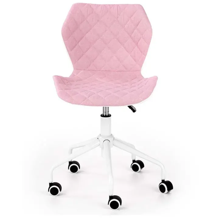 Sedia per scrivania ragazzi in tessuto ecopelle rosa bianco Bilbao