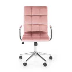 Sedia per scrivania ragazzi in velluto rosa Burbon