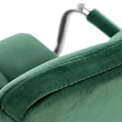 Sedia per scrivania ragazzi in velluto verde scuro Burbon