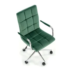 Sedia per scrivania ragazzi in velluto verde scuro Burbon