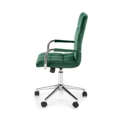 Sedia per scrivania ragazzi in velluto verde scuro Burbon