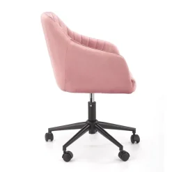 Sedia per scrivania ragazzi in velluto rosa Marengo