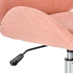 Sedia per scrivania ragazzi in tessuto rosa Carolina