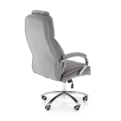 Sedia ufficio con ruote regolabile in velluto grigio Argor