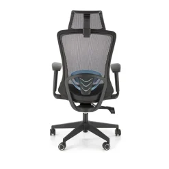 Sedia ufficio regolabile con ruote in tessuto nero Bonito