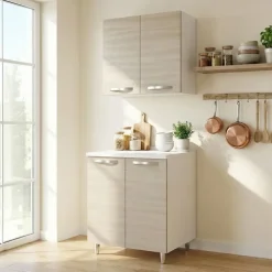 Set base e pensile cucina 60cm 2 ante rovere olmo Talise