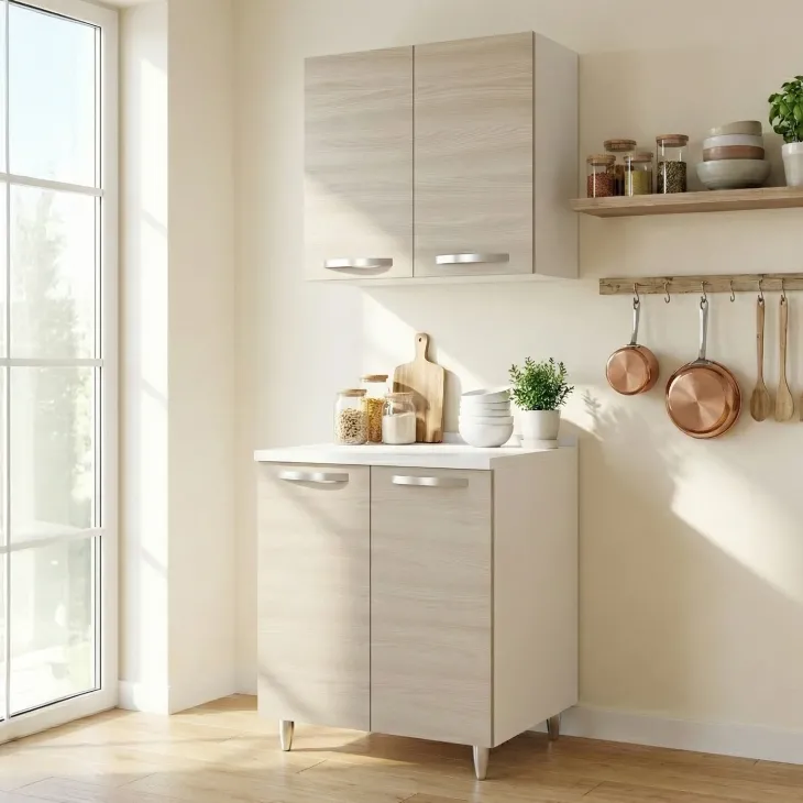 Set base e pensile cucina 60cm 2 ante rovere olmo Talise