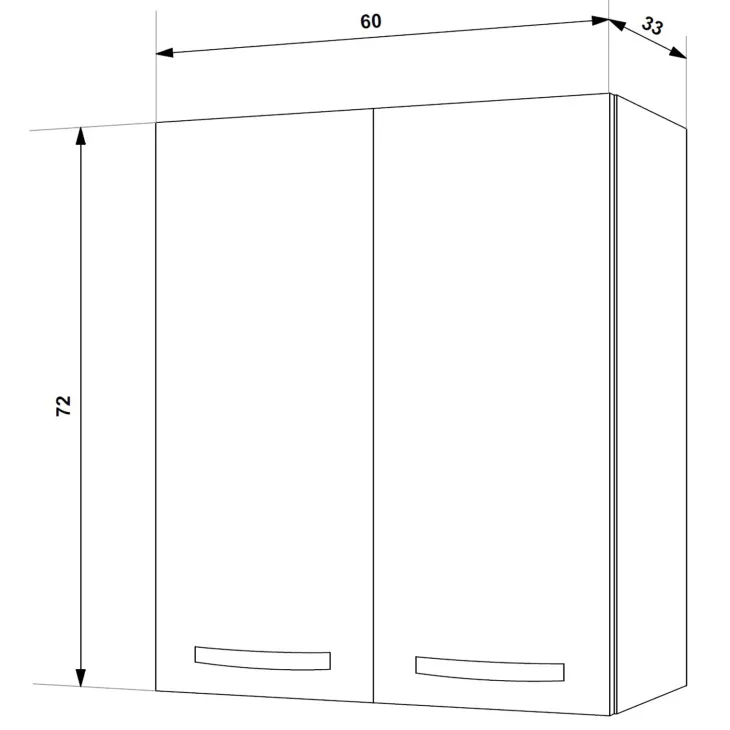 Set base e pensile cucina 60cm 2 ante rovere olmo Talise