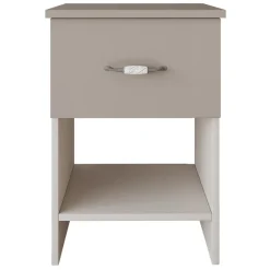 Set 2 comodini moderni 40x59h cm 1 cassetto beige Emporio