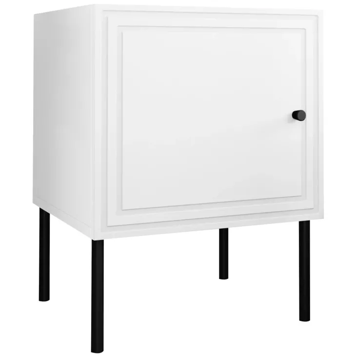 Set 2 comodini 45x59h cm 1 anta bianco opaco Stark