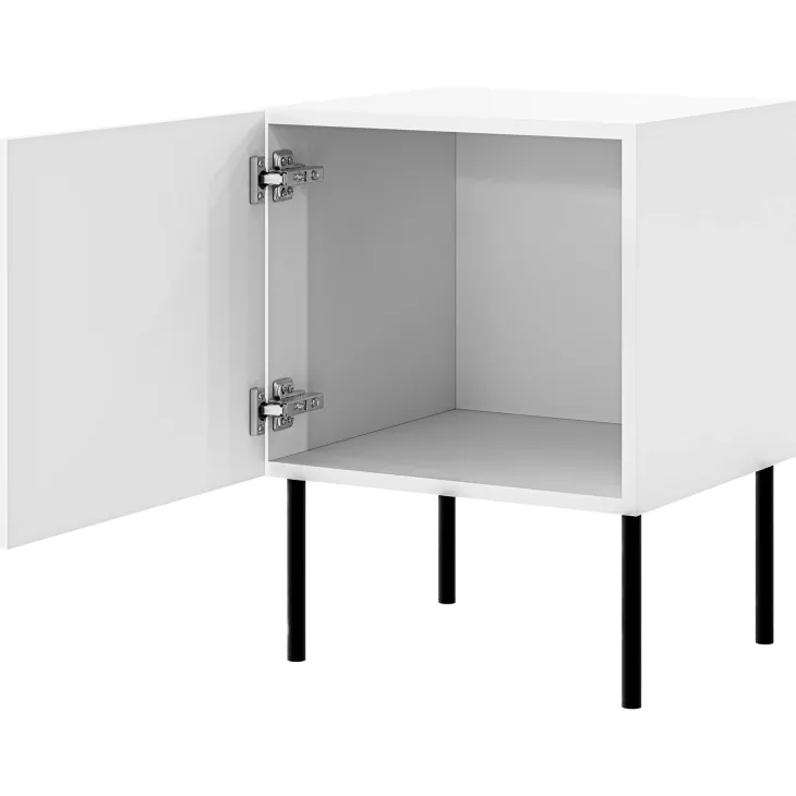 Set 2 comodini 45x59h cm 1 anta bianco opaco Stark