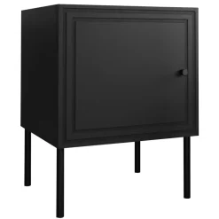 Set 2 comodini 45x59h cm 1 anta nero opaco Stark