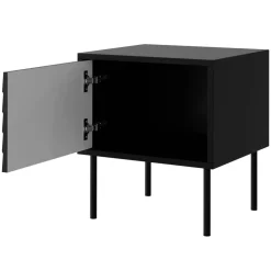 Set 2 comodini 45x51h cm 1 anta nero Wild