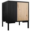 Set 2 comodini 44x49h cm 1 anta rovere nero Duble