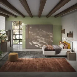 Set 2 comodini 53x51h cm 2 cassetti marrone bronzo rovere scuro Brunny