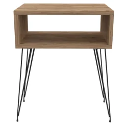 Set 2 comodini 45x59h cm moderni design industrial rovere Jamar