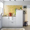 Set mobili base per cucina 180 cm componibile bianco lucido rovere Kimera