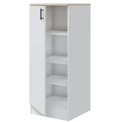 Set mobili base per cucina 180 cm componibile bianco lucido rovere Kimera