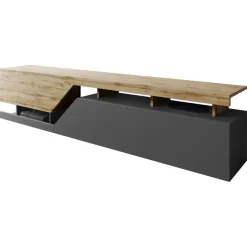 Set mobili soggiorno completo rovere antracite Modesta