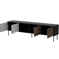Set mobili soggiorno completo moderno noce nero Wild