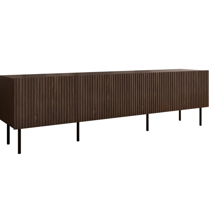 Set mobili soggiorno completo noce cannettato Gabiot