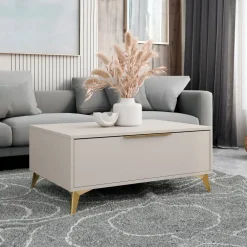 Set mobili soggiorno completo beige frontali serigrafati Miriam 1