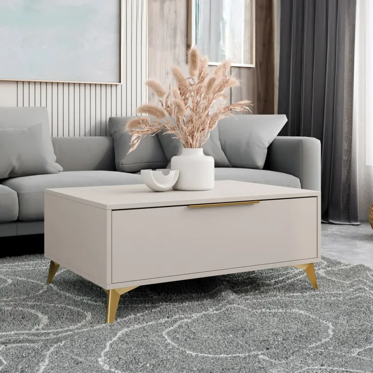 Set mobili soggiorno completo beige frontali serigrafati Miriam 1