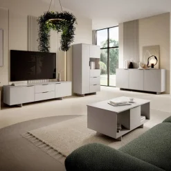 Set mobili soggiorno completo beige cashmere Stone 2
