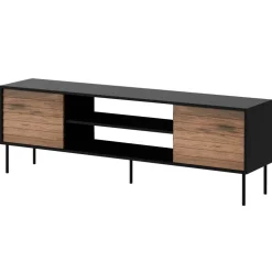 Set mobili soggiorno completo moderno noce nero Wild 2