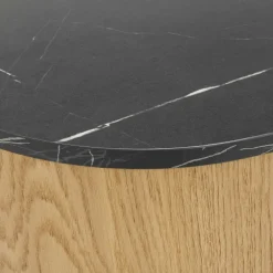 Set mobili soggiorno completo rovere effetto marmo nero Roundi