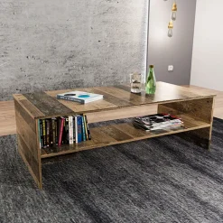 Set mobili soggiorno completo industrial legno vecchio antico West Gihome®
