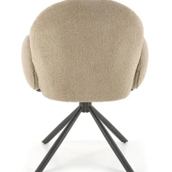 Set 2 sedie con funzione girevole in tessuto bouclé beige Matilda