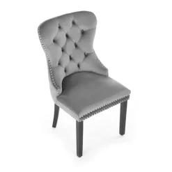 Set 2 sedie sala da pranzo classiche in tessuto grigio Briar
