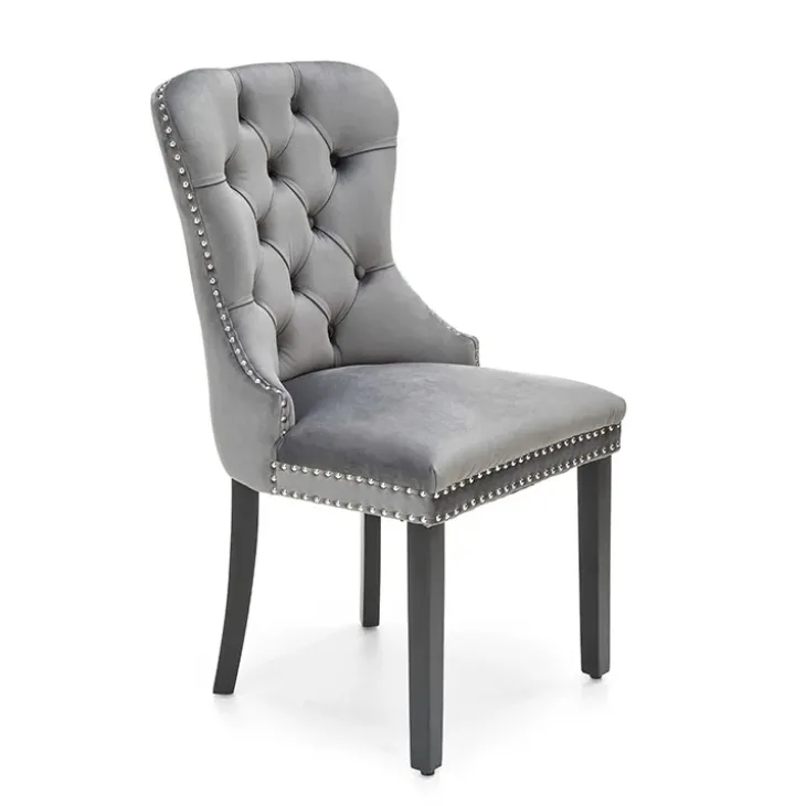 Set 2 sedie sala da pranzo classiche in tessuto grigio Briar