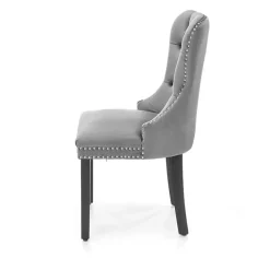 Set 2 sedie sala da pranzo classiche in tessuto grigio Briar