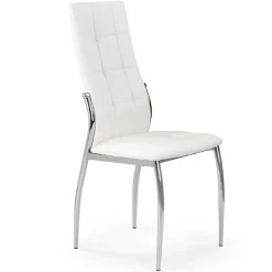 Set 4 sedie sala da pranzo imbottite in ecopelle bianco e struttura acciaio Sveva Gihome®